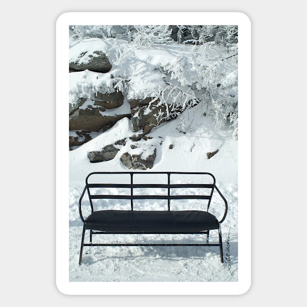 Snowbench Sticker by srwdesign